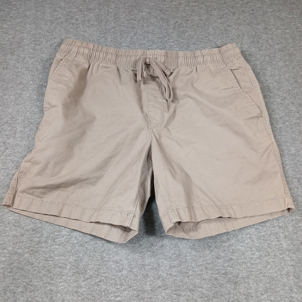 Sonoma Shorts Mens Large Tan MS41X157RS Elastic Waist Drawstring Cotton Blend